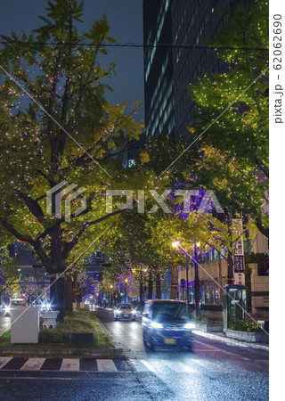 雨の御堂筋・イルミネーション 雨の御堂筋・イルミネーション 62062690