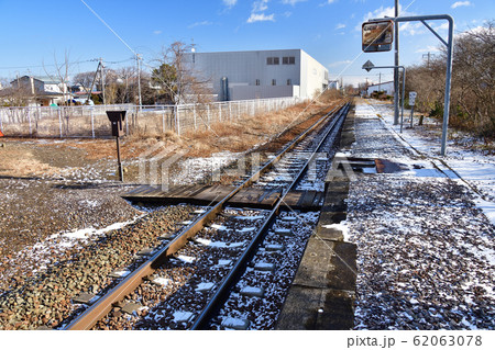 冬の北海道森町東森駅の風景を撮影 冬の北海道森町東森駅の風景を撮影 62063078