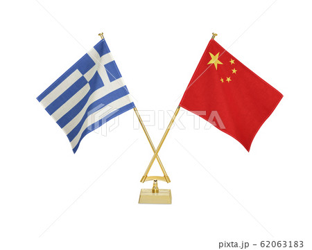 二国の卓上国旗 二国の卓上国旗 62063183