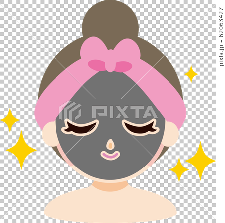 パックする女性のイラスト 62063427