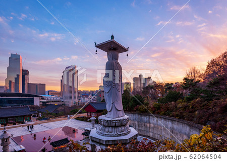 bongeunsa temple in Seoul City,South Korea 62064504