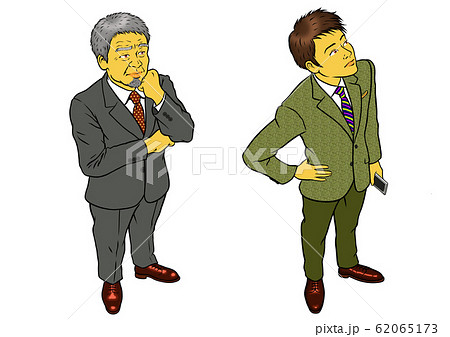 経営者と男性社員のセット 62065173