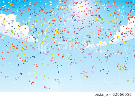 青空と紙吹雪のイラスト素材 [62066050] - PIXTA