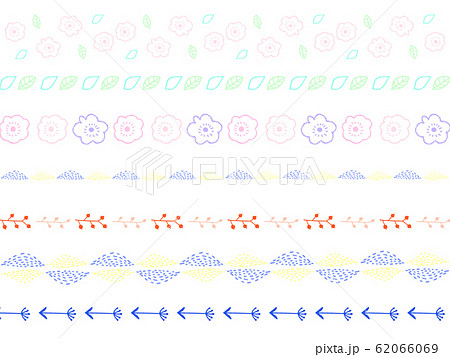 北欧系 ライン 詰め合わせのイラスト素材