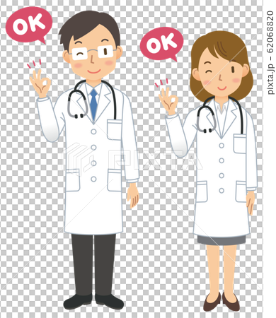 Doctor / doctor / male / female / lab coat / whole body Doctor / doctor / male / female / lab coat / whole body 62068820