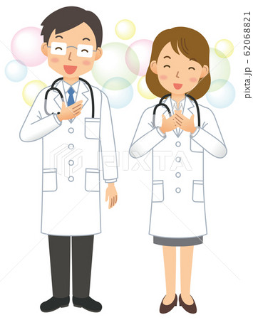 医師／医者／男性／女性／白衣／全身⑫ 62068821
