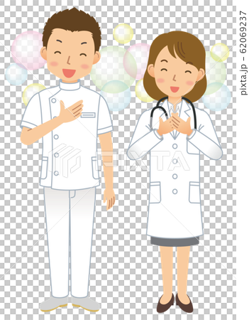 看護師/医師/医者/男性/女性/白衣/全身⑫ 看護師/医師/医者/男性/女性/白衣/全身⑫ 62069237