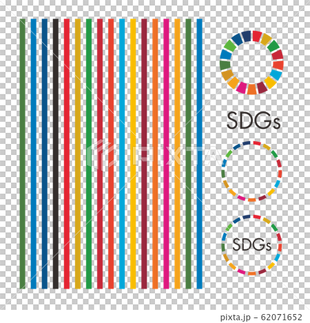 SDGsの目標17項目それぞれのカラーを使ったイメージアイコン SDGsの目標17項目それぞれのカラーを使ったイメージアイコン 62071652