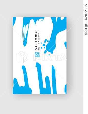 Blue ink brush stroke on white background. Blue ink brush stroke on white background. 62072115