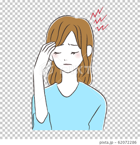 風邪　頭痛　女性 62072286