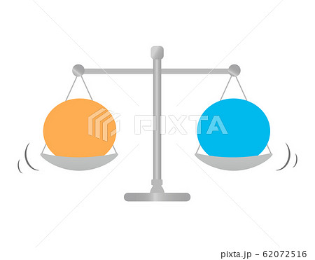 天秤での比較 文字スペース有 天秤での比較 文字スペース有 62072516