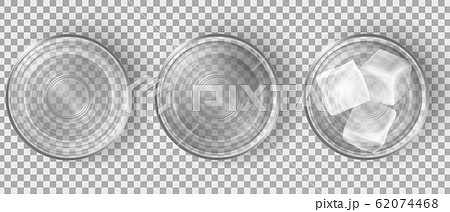 Top view of empty and full of water glasses 62074468