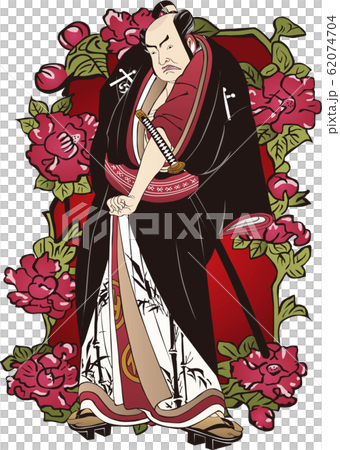 浮世絵　歌舞伎役者＆花　その21 62074704
