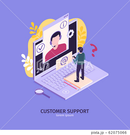 Customer Support Laptop Composition 62075066