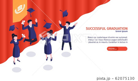 Successful Graduation Horizontal Banner 62075130