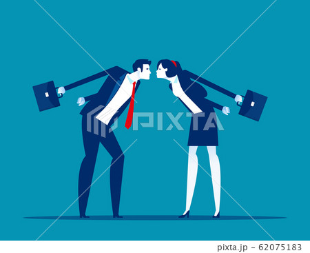 The confrontation of colleagues or partner. 62075183