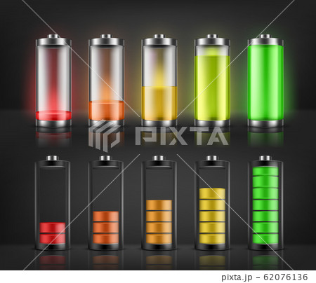 set of battery charge indicators 62076136