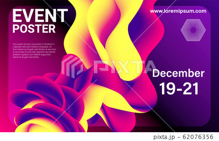 Event poster. Party background. Fluid flow.Vector 62076356