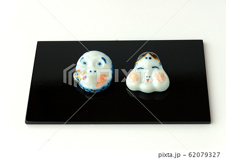 お亀とひょっとこの箸置き 62079327