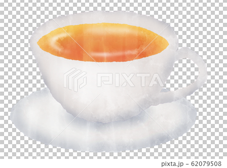 紅茶のイラスト　カップとソーサ―　水彩風 62079508