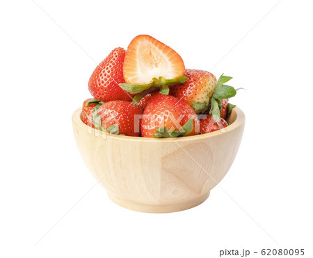 Freshness ripe strawberries isolated in a wooden Freshness ripe strawberries isolated in a wooden 62080095