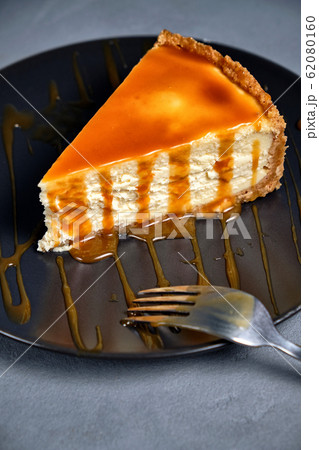 Sweet dessert from air curd cheesecake poured with 62080160