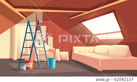 attic repair. Renovation of garret, loft 62082137