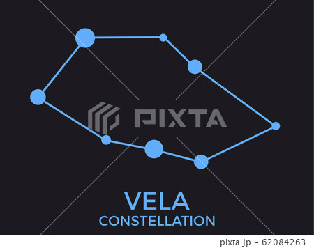 Vela constellation. Stars in the night sky. 62084263