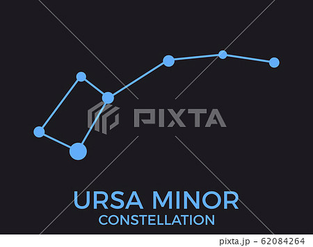 Ursa minor constellation. Stars in the night sky. Ursa minor constellation. Stars in the night sky. 62084264