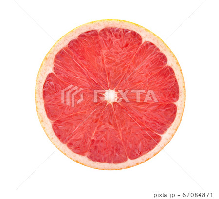 Grapefruit isolated on white background. Round 62084871
