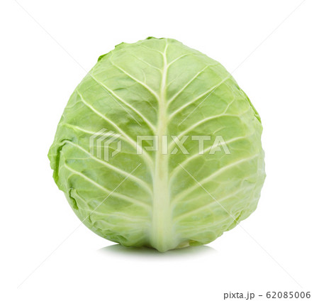 Green cabbage isolated on white background. 62085006