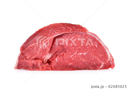Raw beef meat isolated on white background. Raw beef meat isolated on white background. 62085025