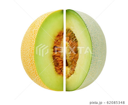 cantaloupe melon isolated on white cantaloupe melon isolated on white 62085348