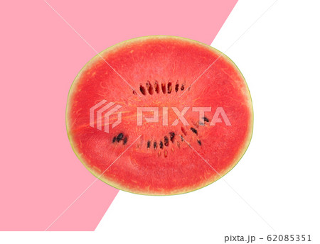A half of fresh watermelon isolated on white A half of fresh watermelon isolated on white 62085351