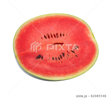 A half of fresh watermelon isolated on white A half of fresh watermelon isolated on white 62085546