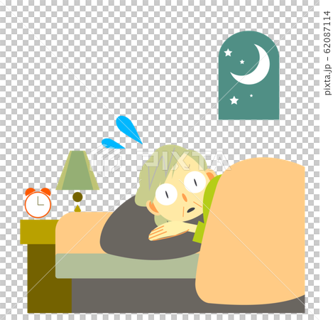 シニア女性　睡眠トラブル 62087114