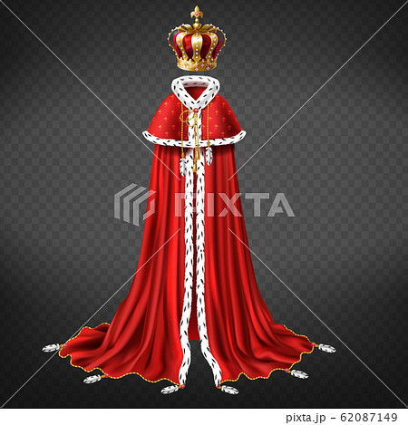 Monarch Crown And Garment Realistic Stock Illustration