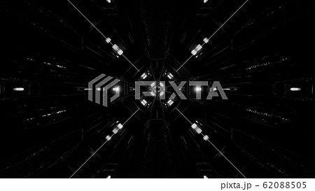 3d illustration background of dark high contast space hangar tunnekl corridor artwork 62088505