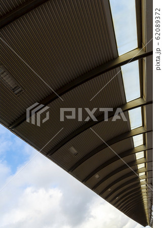 Steel roof bottom view. Roof of a german train Steel roof bottom view. Roof of a german train 62089372
