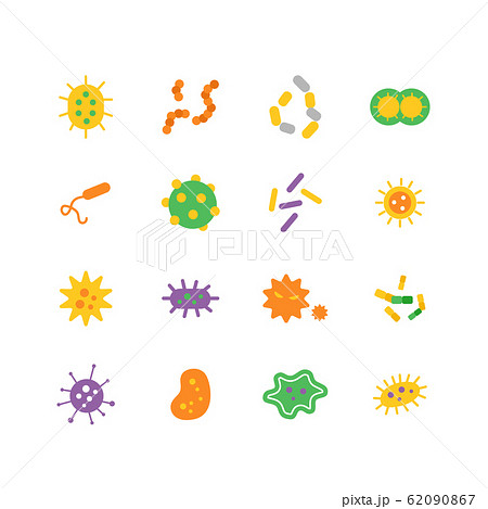 VIRUS AND BACTERIA ICON SET VIRUS AND BACTERIA ICON SET 62090867