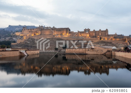 sunset over amer fort 62093801