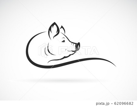 Vector of a pig head design on white background. Vector of a pig head design on white background. 62096682