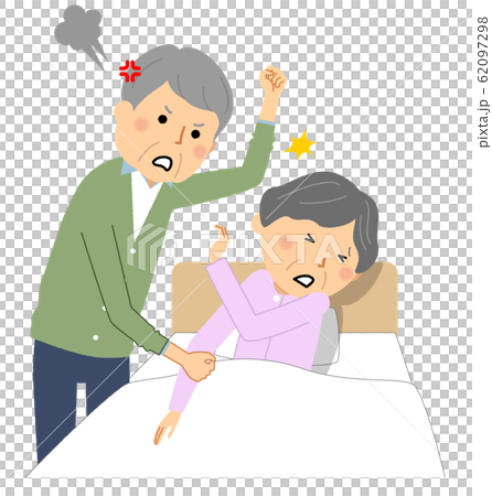 Elderly being beaten Elderly care - Stock Illustration [62097298] - PIXTA