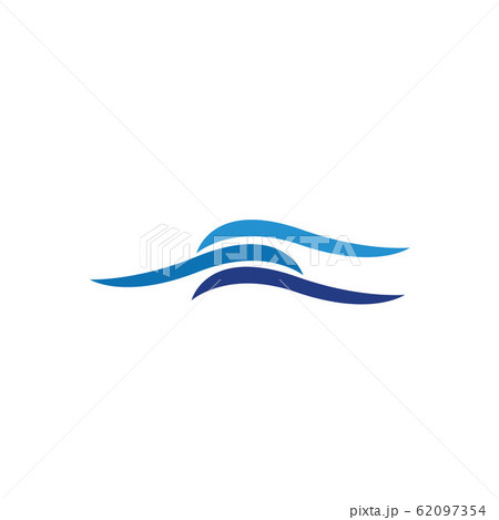WATER WAVE SYMBOL AND ICON LOGO TEMPLATE VECTOR 62097354