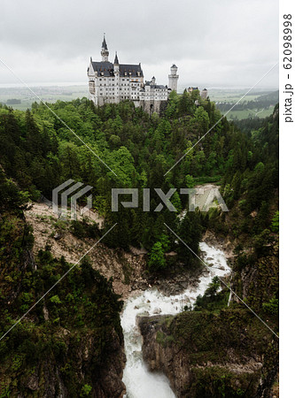 Neuschwanstein Castle, famous place and travel destination in Fussen, Germany Neuschwanstein Castle, famous place and travel destination in Fussen, Germany 62098998