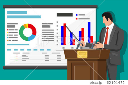 Businessman giving presentation Businessman giving presentation 62101472
