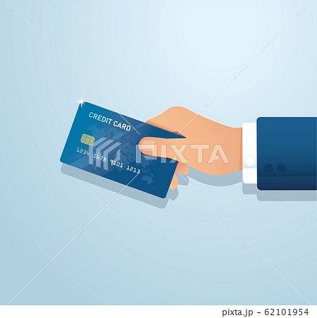 Hand holding credit card vector illustration EPS10 62101954