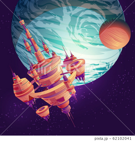 Future starship, space station or city Future starship, space station or city 62102041