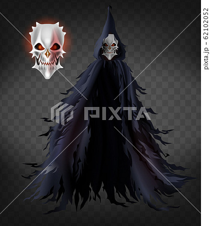 Evil Monster In Black Ragged Cloak 3dのイラスト素材