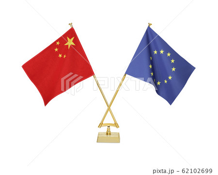 二つの国の卓上国旗 二つの国の卓上国旗 62102699